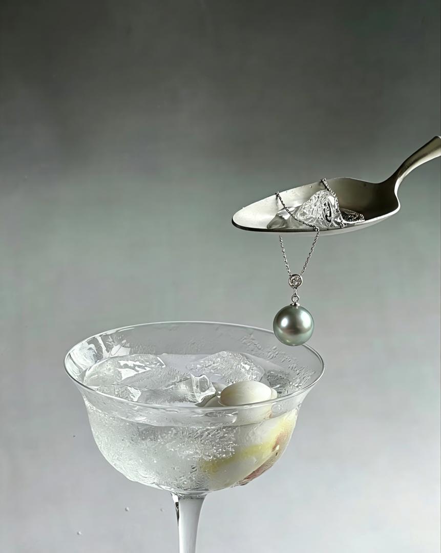 【Classipearls Unique design】Platinum Grey Tahiti size 10-11mm, with a flawless surface and nearly circular body S925 Y-shaped chain beads that can be adjusted in position
