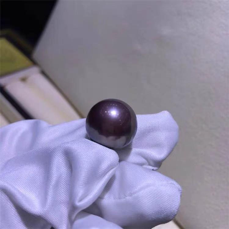 [Live Opening]Grape Purple Eddison Pearls Oyster(about 10-15mm but deep rare colour )