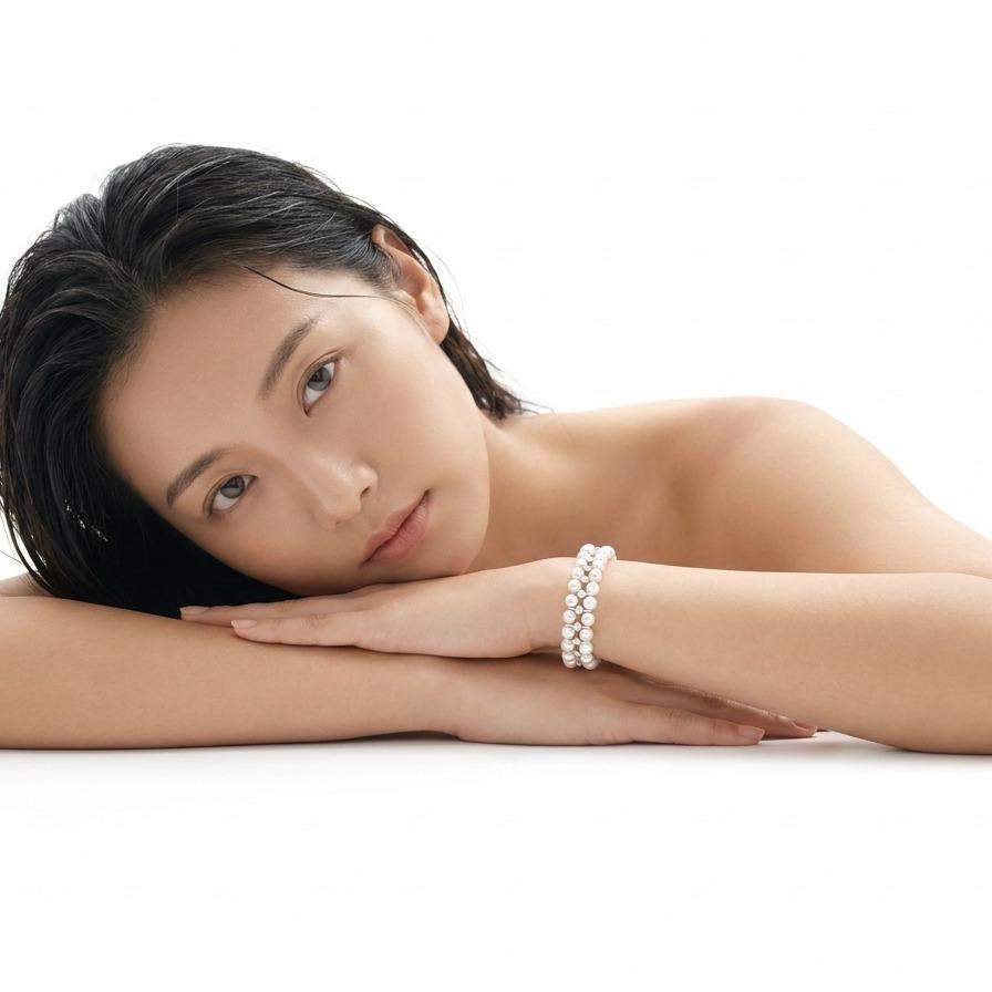 4.5-5mm 4A Grade AK Natural Freshwater Pearl Elastic Bracelet