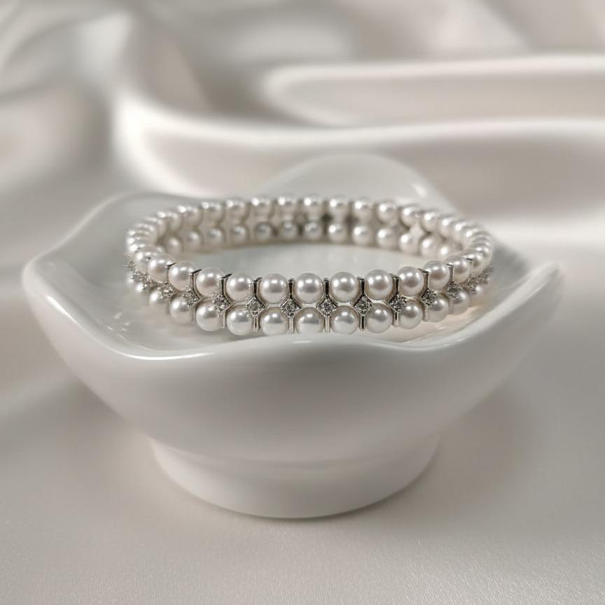 4.5-5mm 4A Grade AK Natural Freshwater Pearl Elastic Bracelet