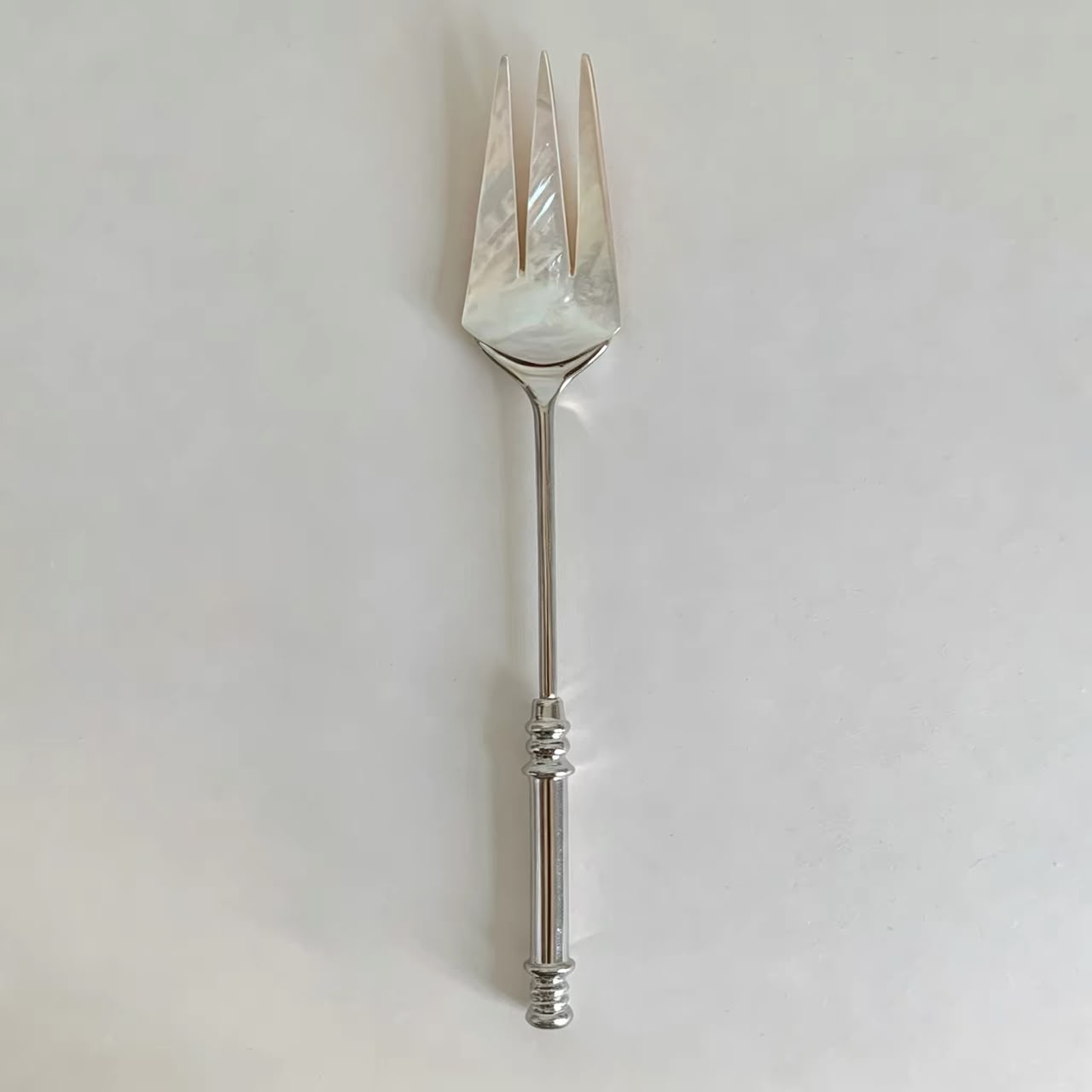 ClassiPearls Original Design Natural Caviar Shell Fork and Spoon