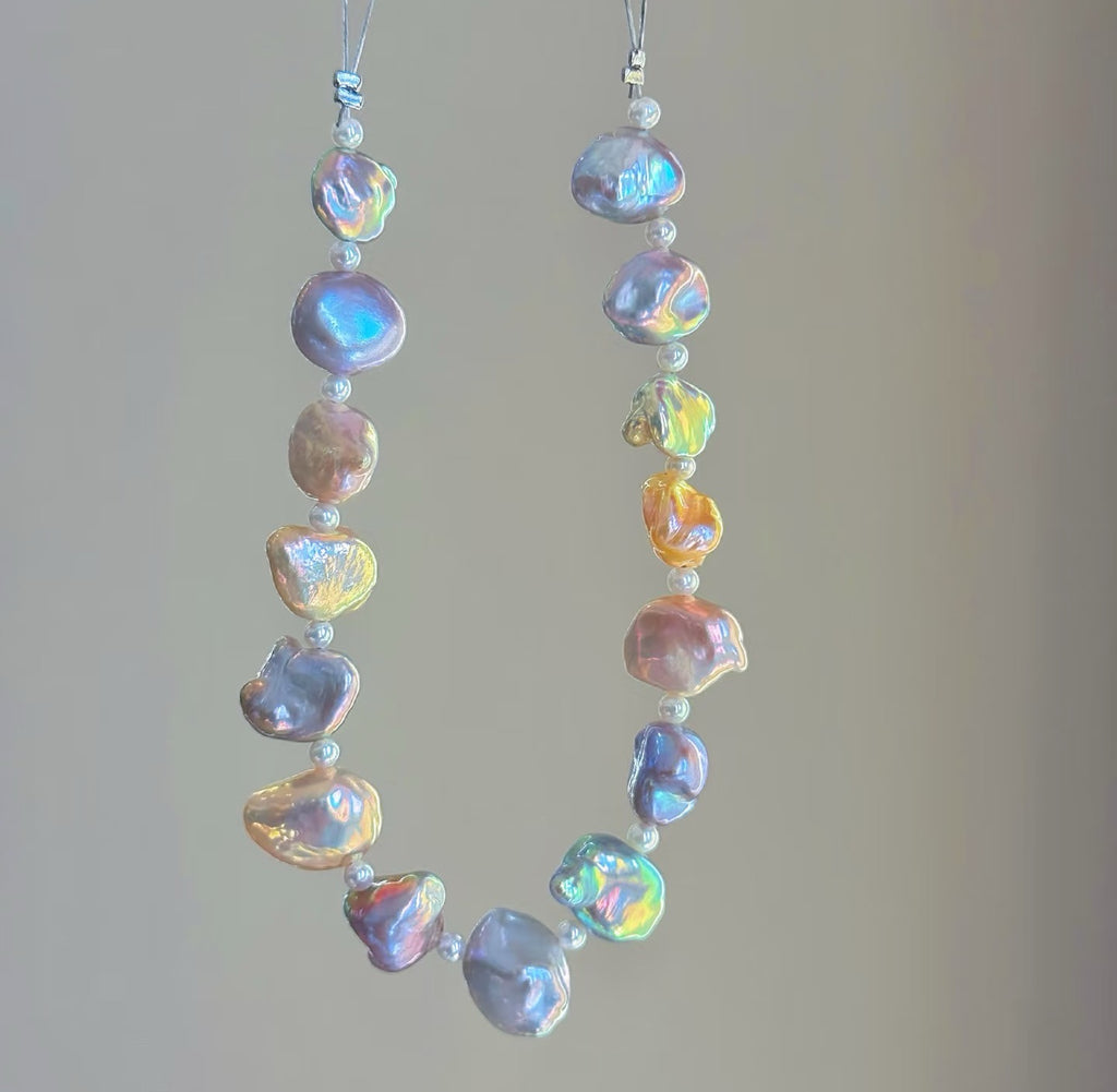 【Live Opening】 “broken silver”baroque pearls-Freshwater KeShi