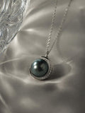 【Classipearls Unique design】Tahitian pearl shape approximately 11–12 mm, flawless and round. S925 Chain