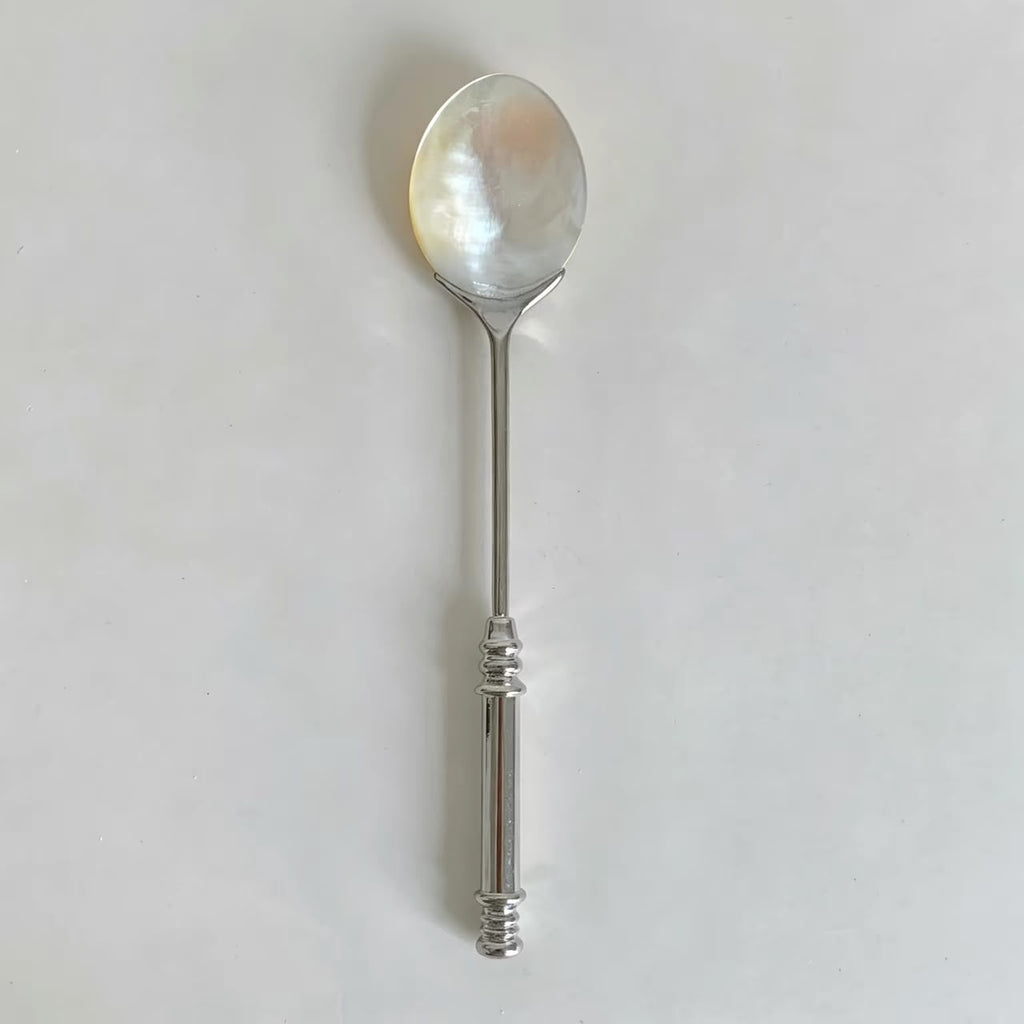 ClassiPearls Original Design Natural Caviar Shell Fork and Spoon