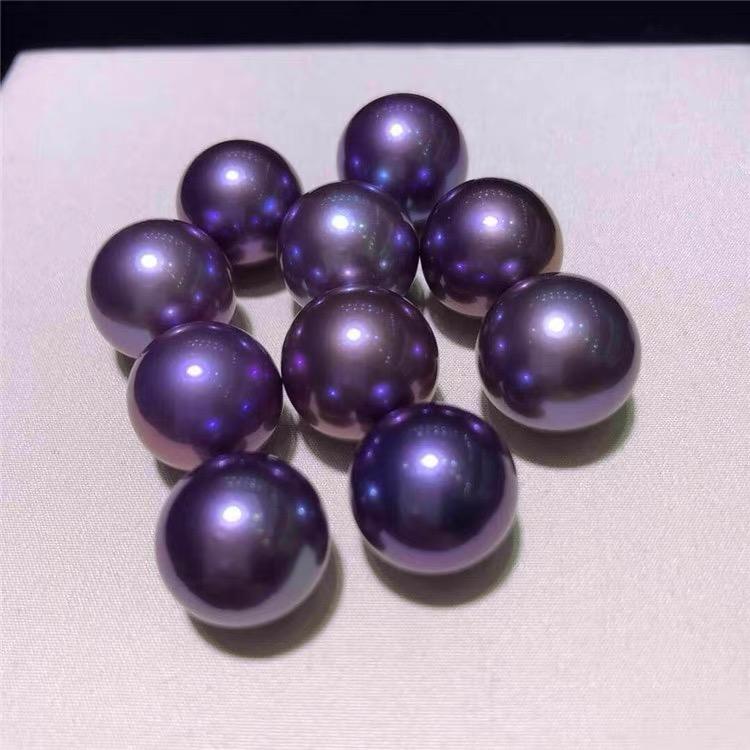 [Live Opening]Grape Purple Eddison Pearls Oyster(about 10-15mm but deep rare colour )
